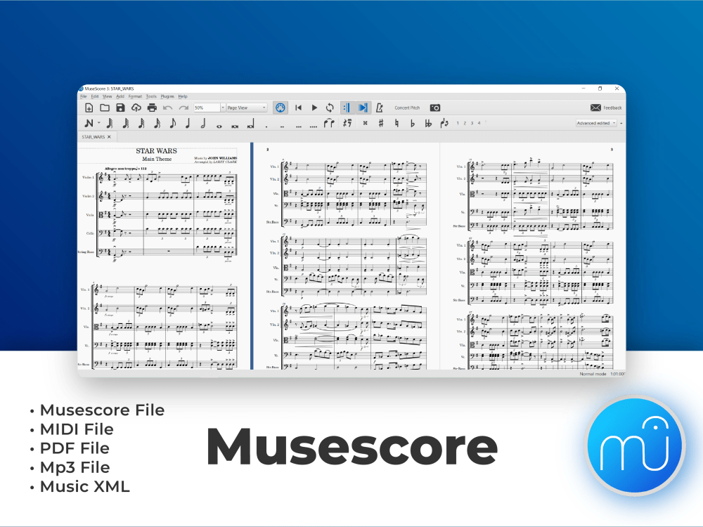 Your sheet music copied, transcribed, engraved in Musescore or Sibelius