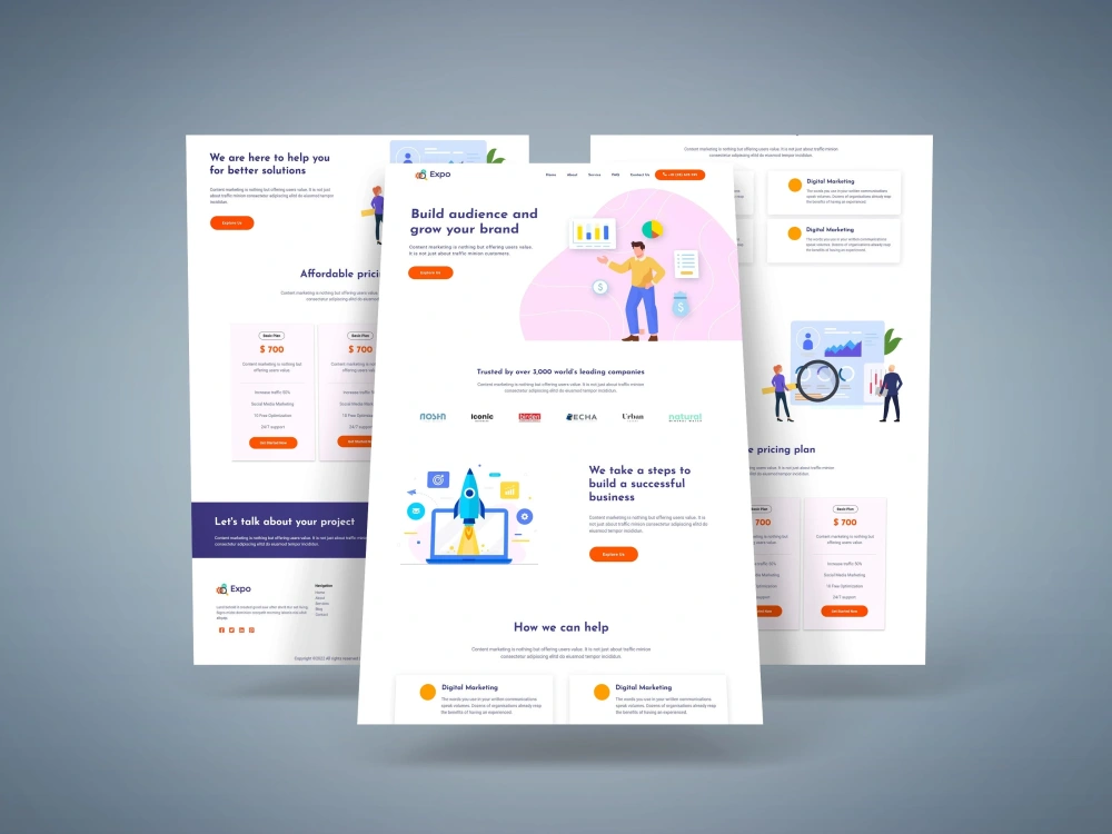 PSD to HTML conversion with responsive HTML, CSS, Bootstrap | Upwork