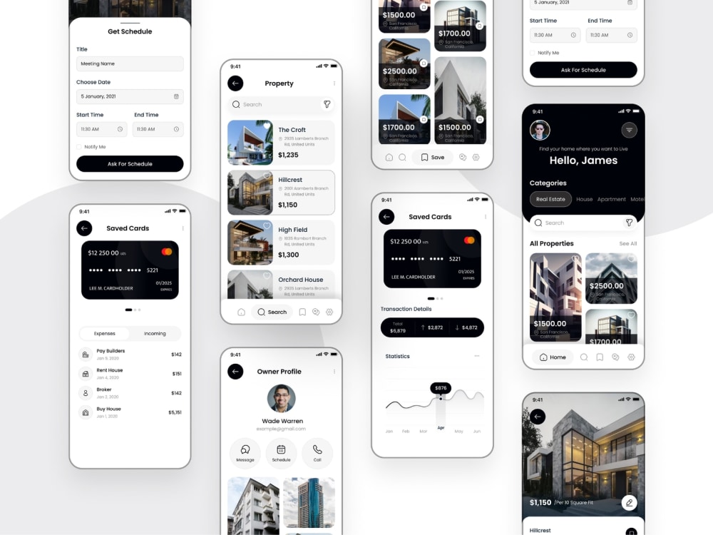 A Modern & Clean Real Estate Mobile App UIUX Design | Figma Expert | Upwork