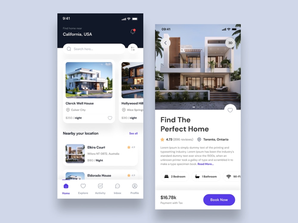 A Modern & Clean Real Estate Mobile App UIUX Design | Figma Expert | Upwork