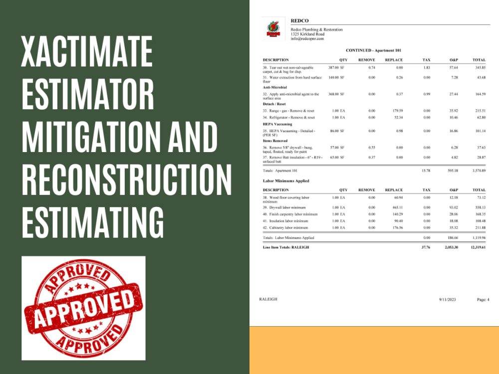 Xactimate estimator for mitigation and reconstruction estimating Upwork Xactimate estimator for mitigation and reconstruction estimating Upwork