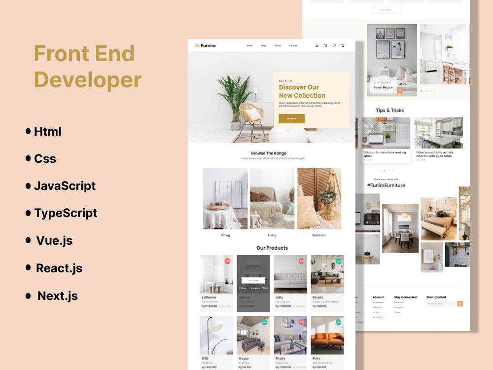 Landing Page Tailwind CSS HTML CSS React.js Next.js | Upwork