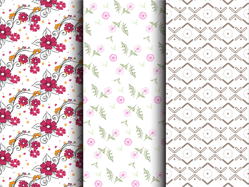 A seamless grading repeat change fabric clothing textile pattern design ...