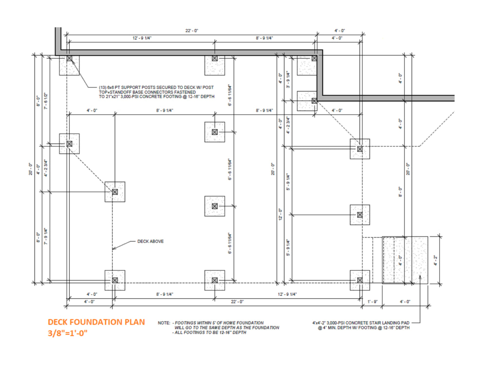 Deck,Patio and Porch Permit Drawing Set For City Approval. Upwork