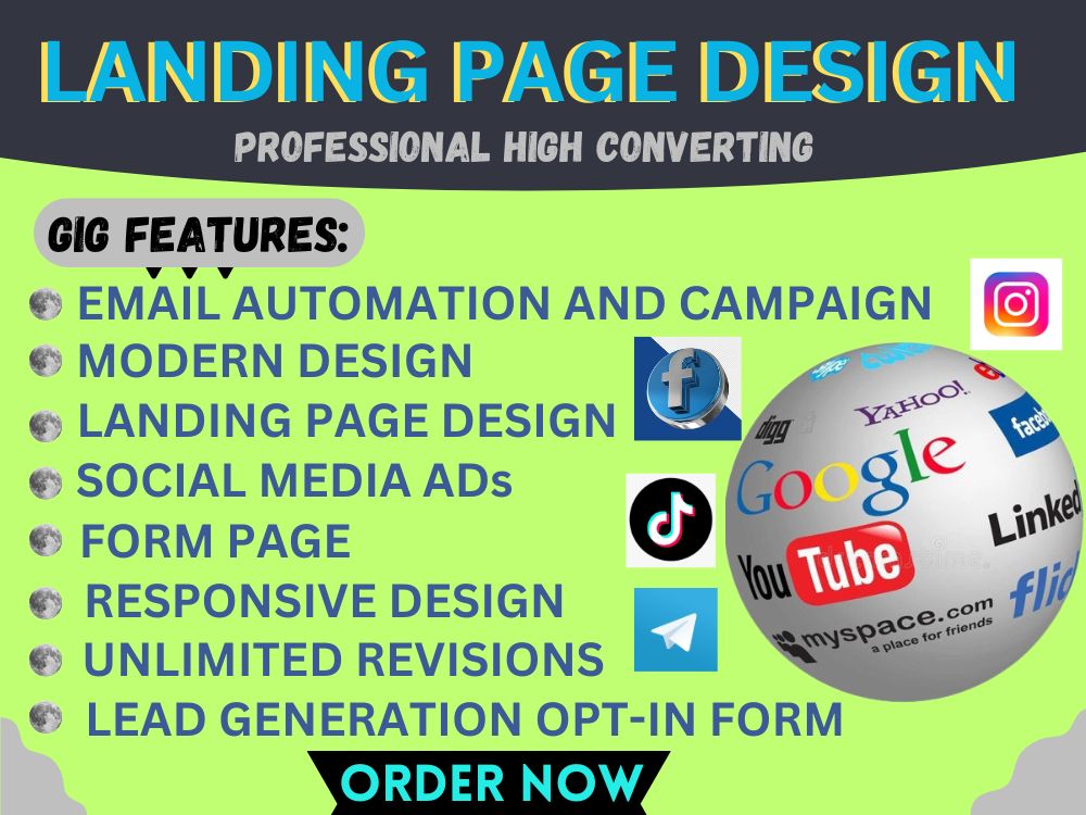 Professional and modern landing page design with high quality | Upwork