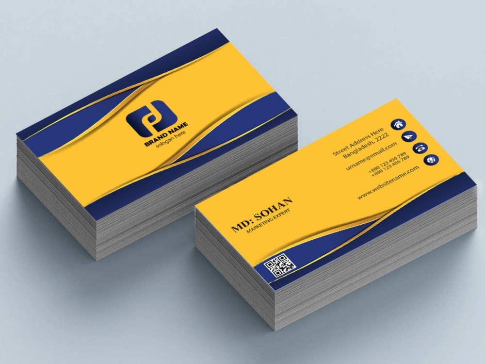 Business card design for an brand identity Upwork