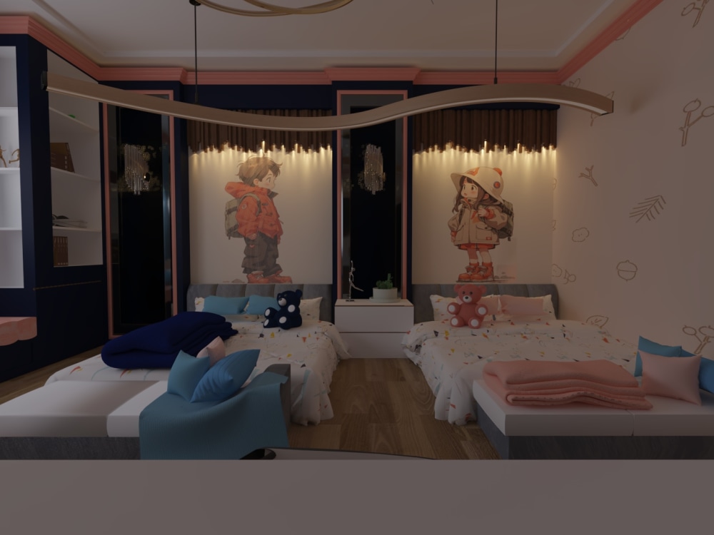 High - quality interior render (children bedroom) | Upwork