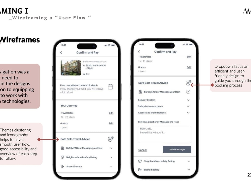 Study case_UX / UI design_Solo traveller feature for Airbnb App | Upwork