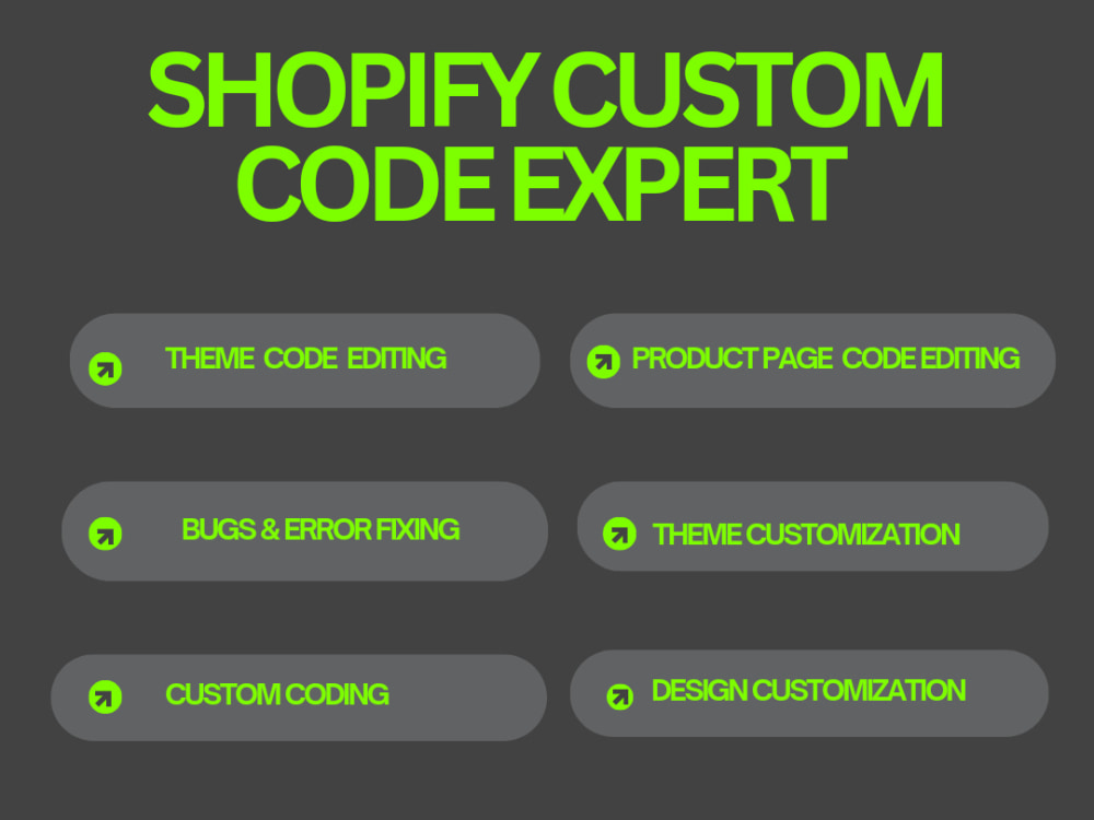 Shopify Custom Coding,Theme Code editing to fix bugs & Design issues ...