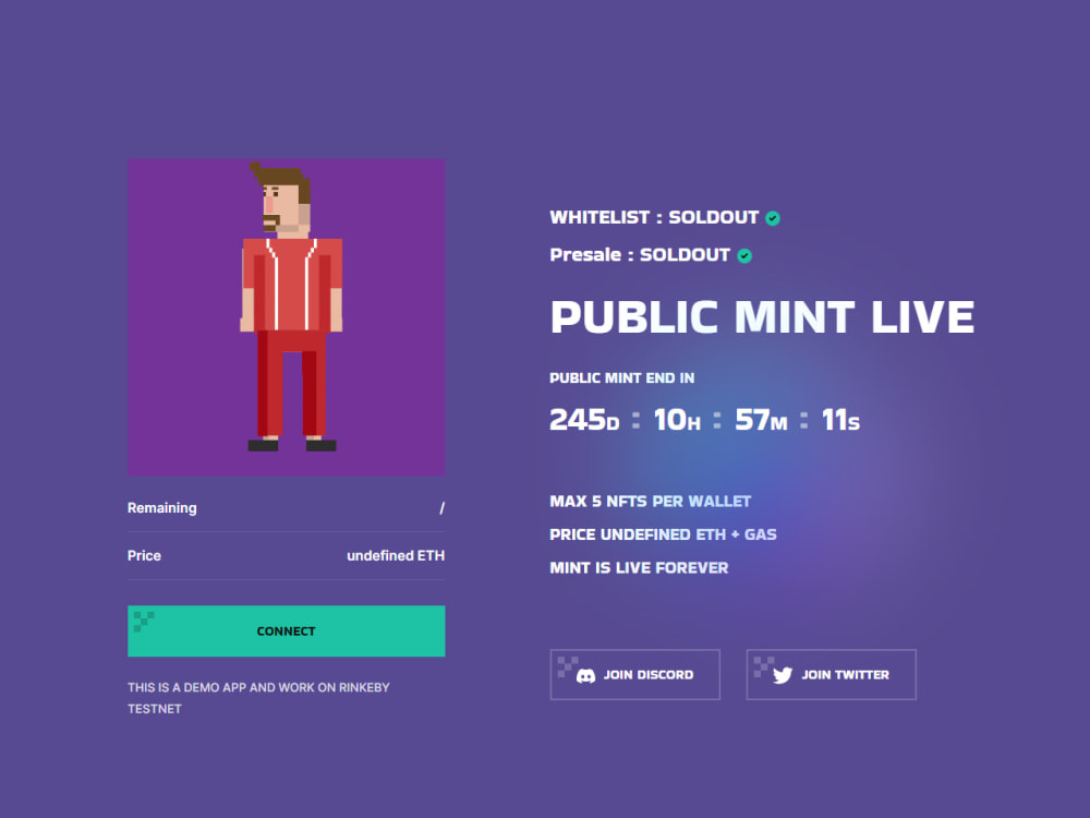A nft minting app | Upwork