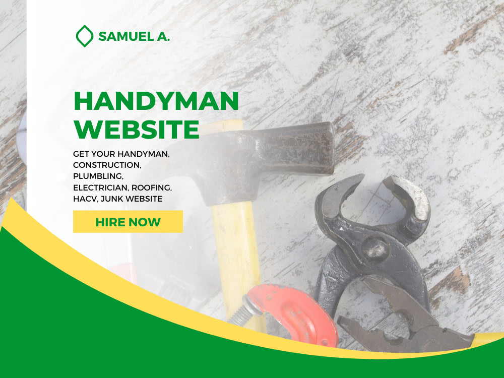 A handyman, construction, plumbing, electrician, roofing, hvac junk