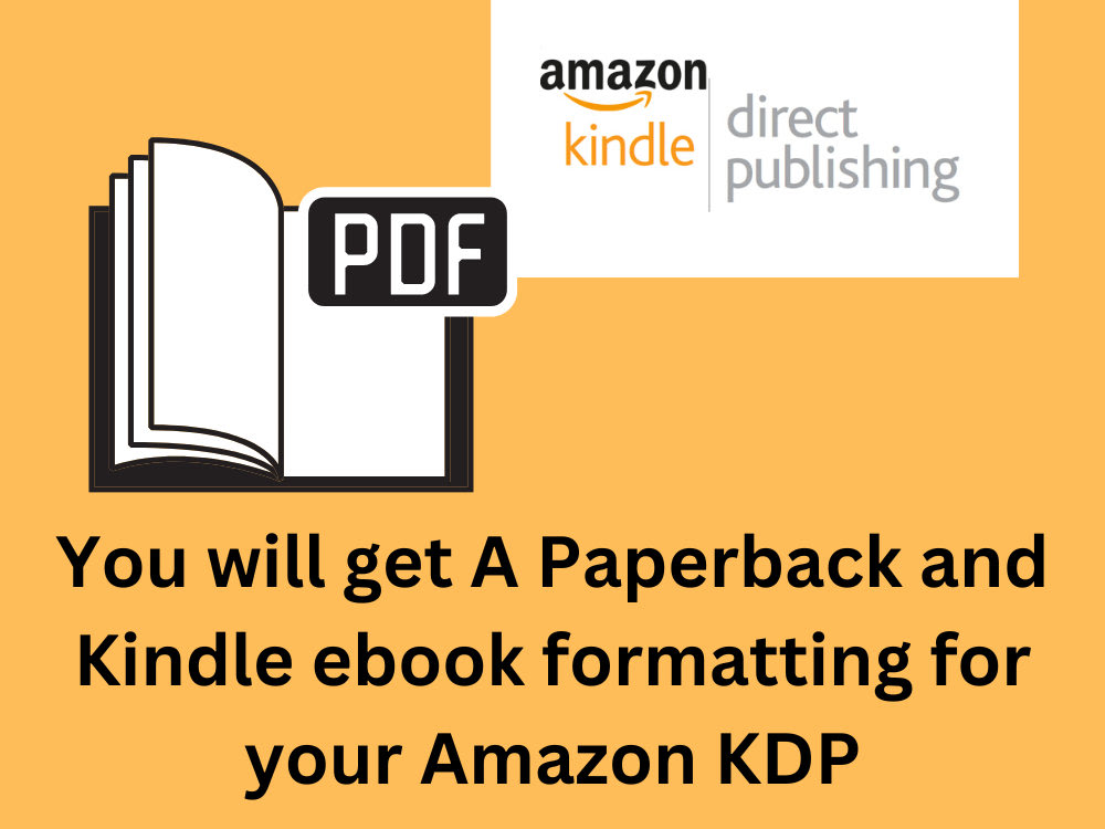 A Paperback and Kindle ebook formatting for your Amazon KDP | Upwork