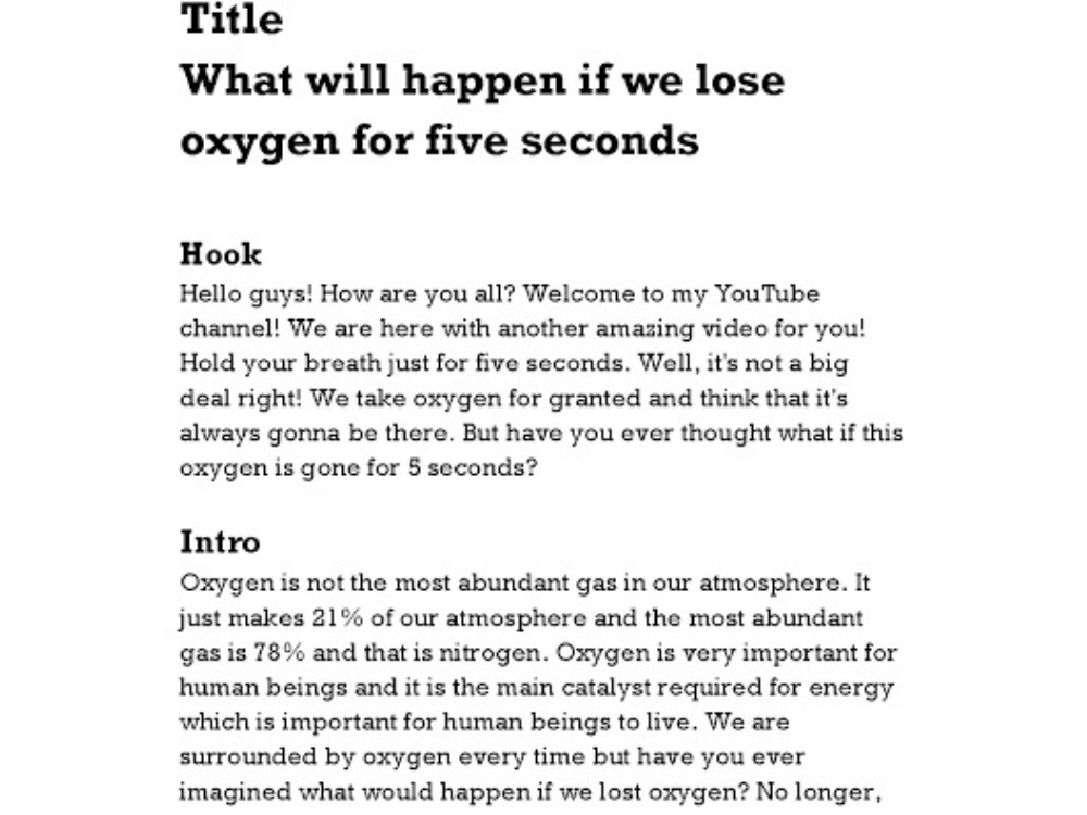 Professional well written scripts on every niche | Upwork