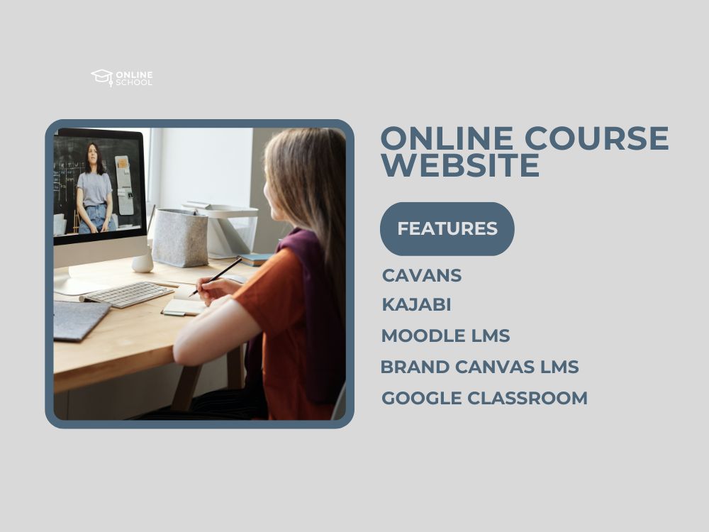A website for an online course using Moodle, canvas, and google