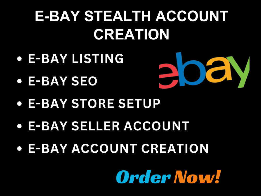 EBay stealth account creation, eBay account creation with eBay store