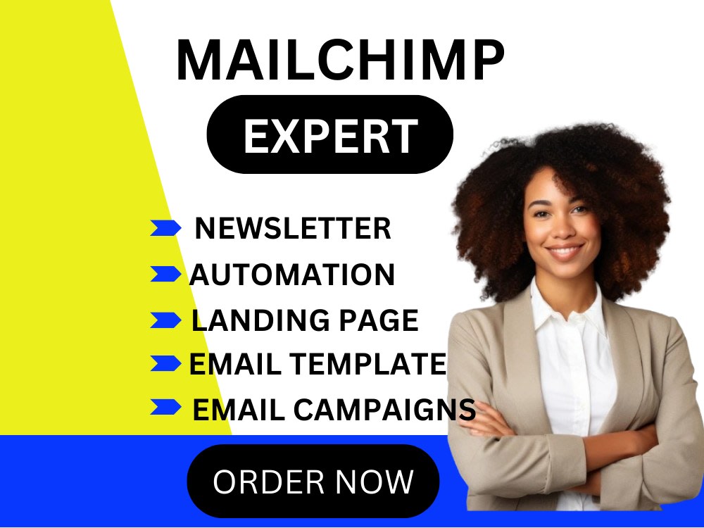 A completely setup mailchimp automation email campaign and landing page