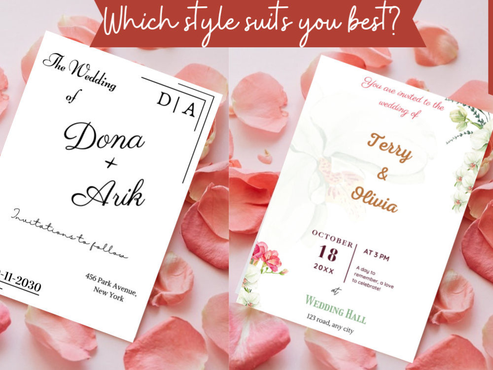 Printable wedding set invitations from designed catalouge | Upwork