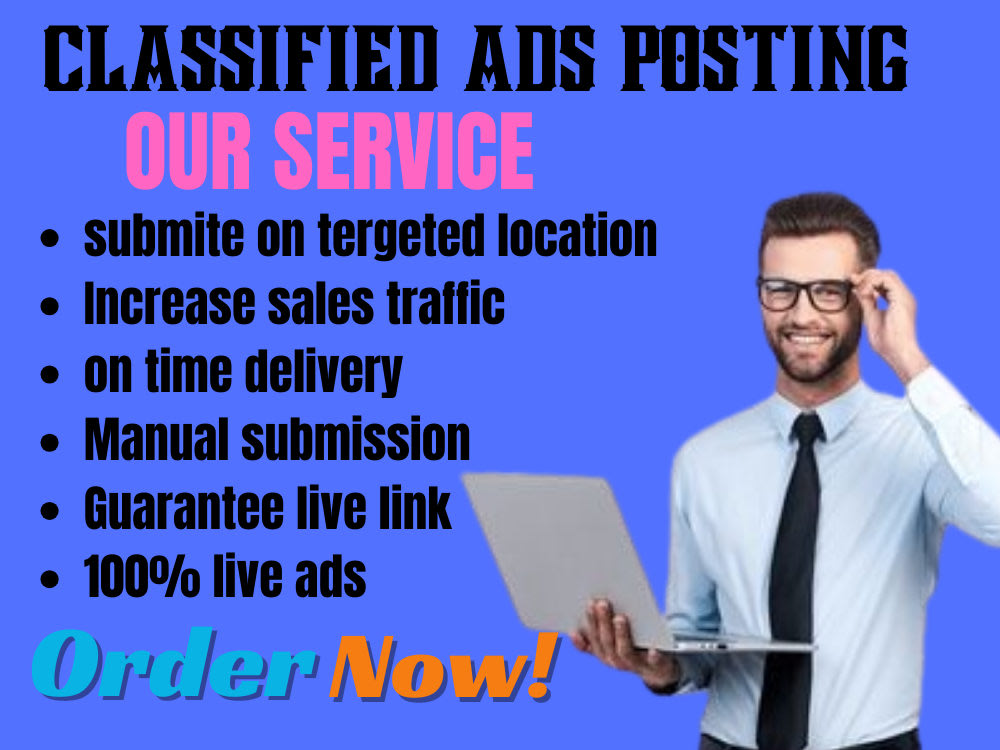 Place your ads on top USA classified ad posting sites manually 