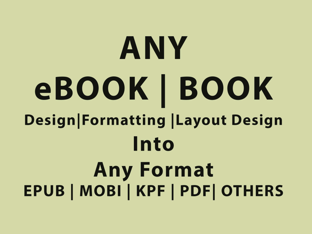 Format books for Amazon KDP or epub, IngramSpark and Lulu Upwork