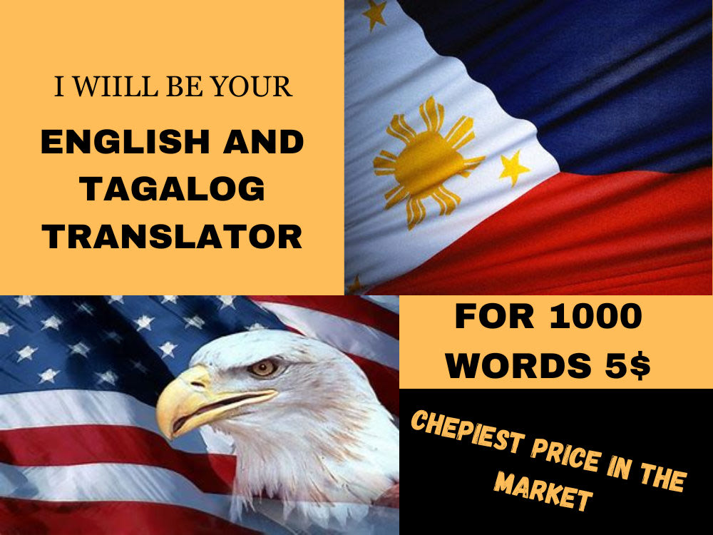 Video and audio to text, English to Tagalog or Vice versa Upwork