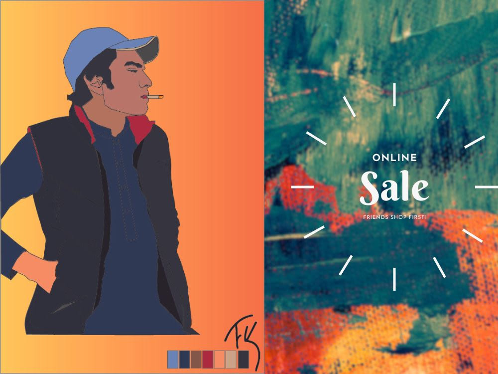 Your cartoon header illustration with 24 hours | Upwork