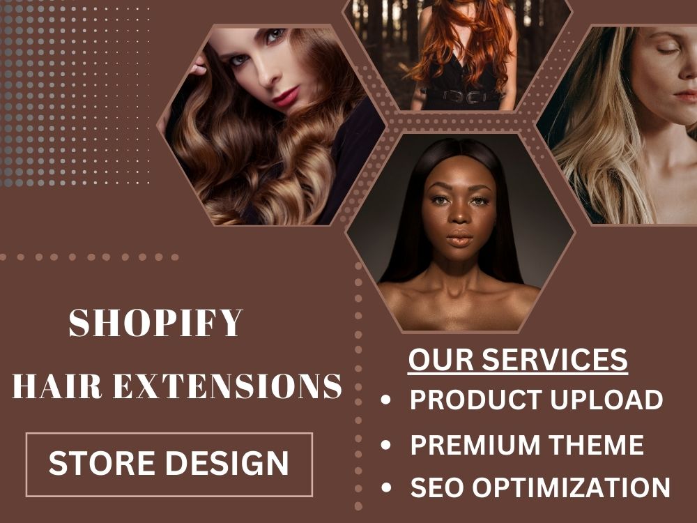 High converting shopify hair extension store design. | Upwork