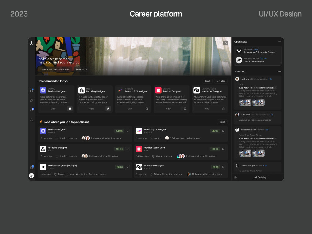 UI/UX design for your SaaS platform, web & mobile app, CRM or ERP ...