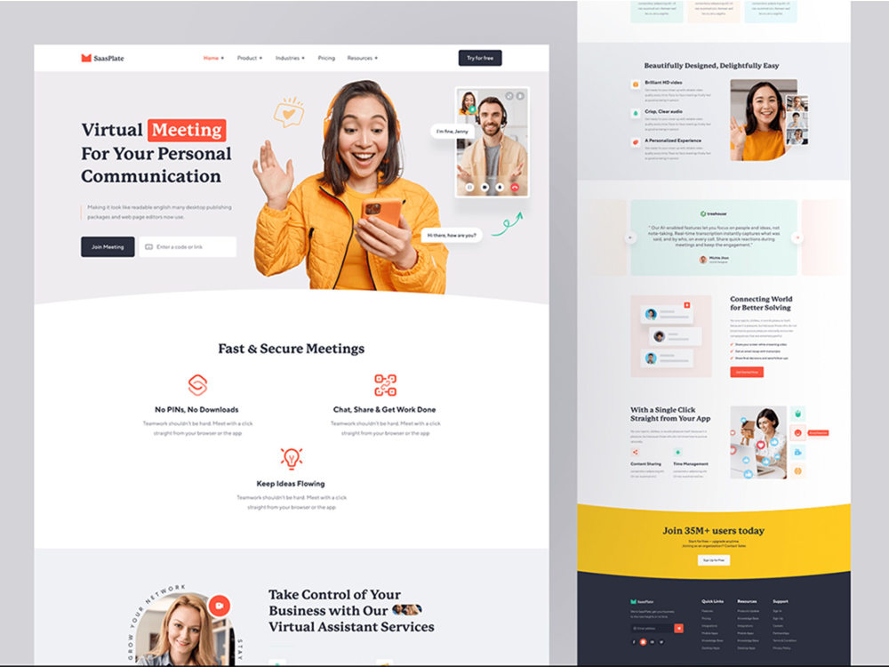 A Responsive Website UI/UX Design, Figma || Wordpress || Webflow ...