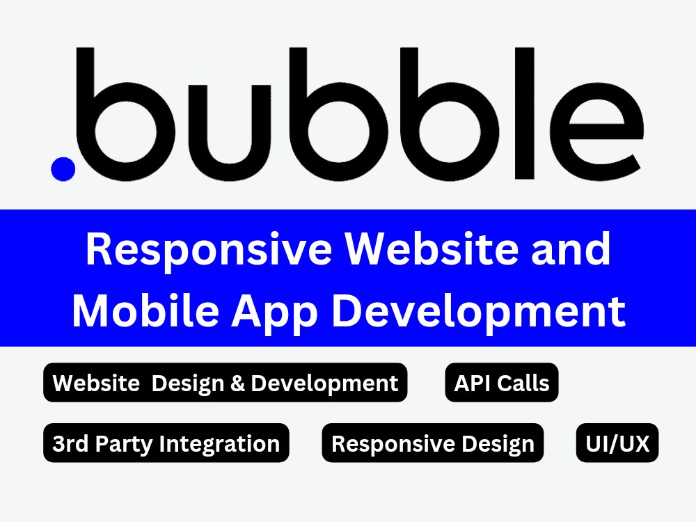 Responsive bubble web app bubble.io Mobile app MVP bubble website ...