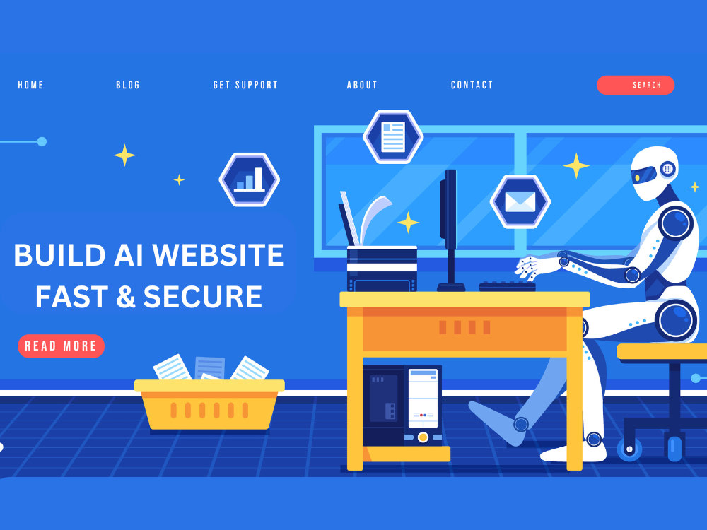 A customize your website using 10web ai website builder or B12 ai ...