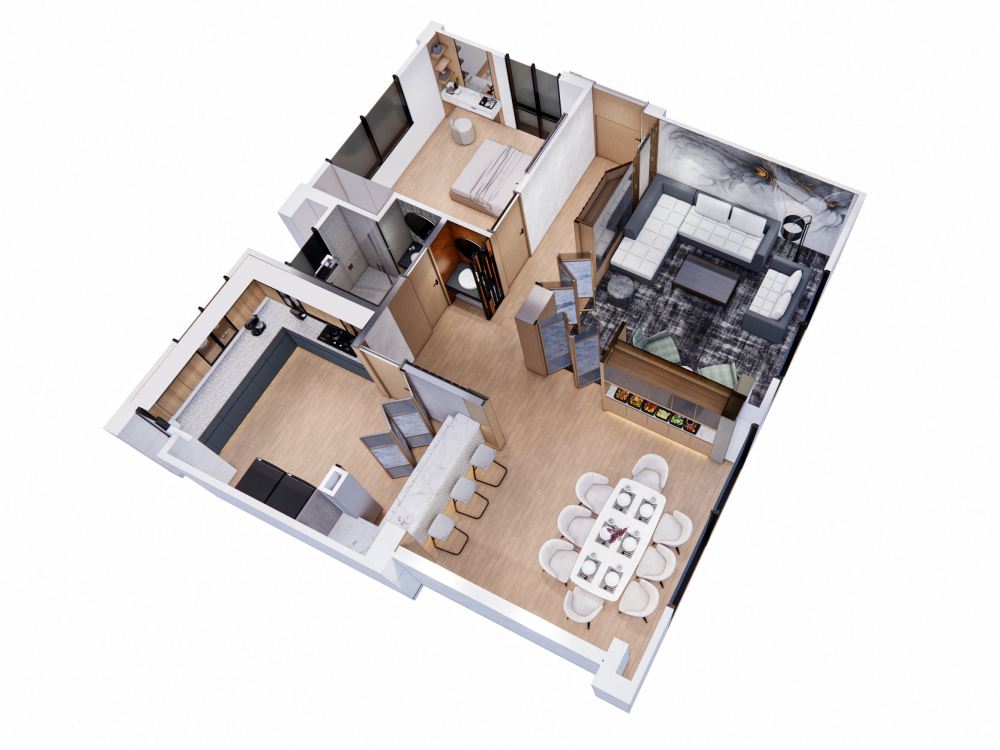 Excellent architectural 2d floor plan, 3d floor plan and Render | Upwork