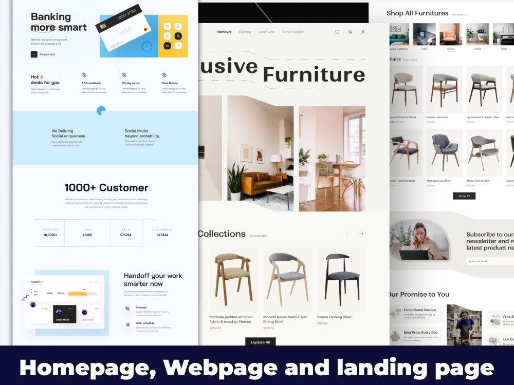 Website Design, Web Landing Page and Web Template UI UX Design in figma ...