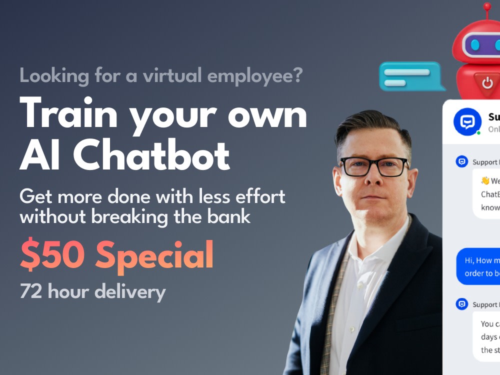 A custom trained AI chatbot agent | Upwork
