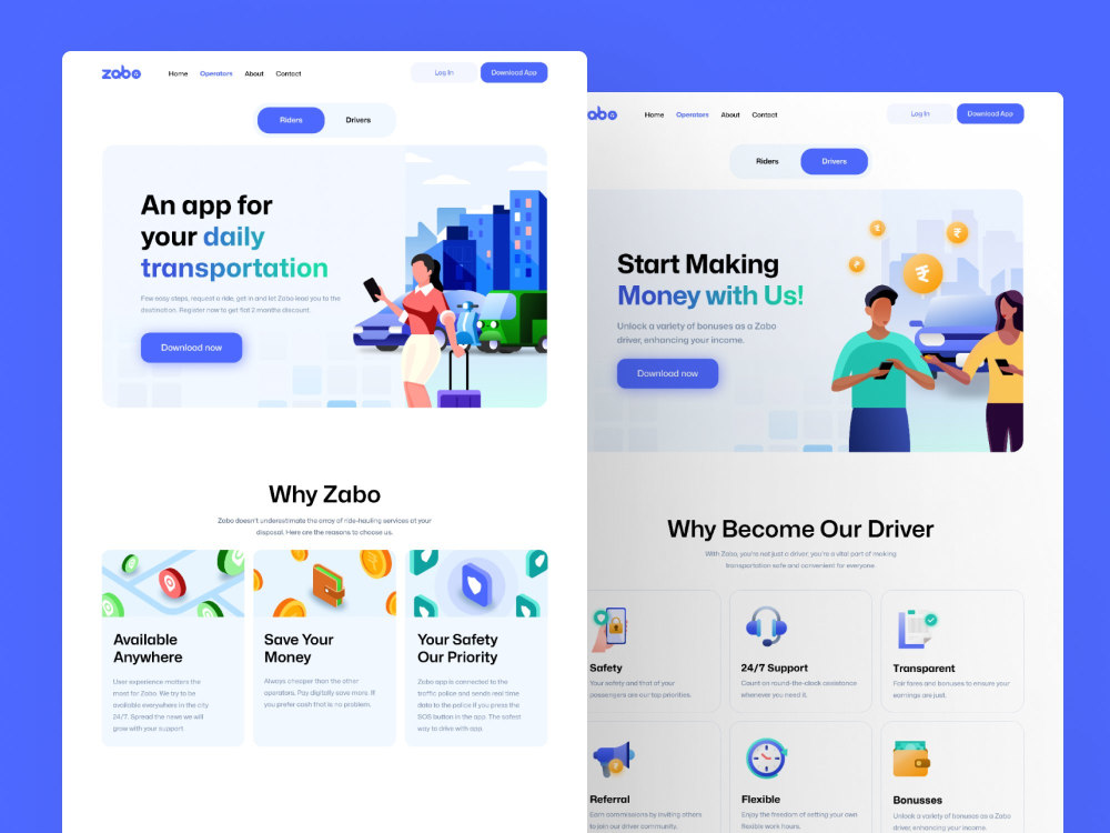 Website Landing Page UI/UX design in Figma | Dekstop & Mobile | Upwork