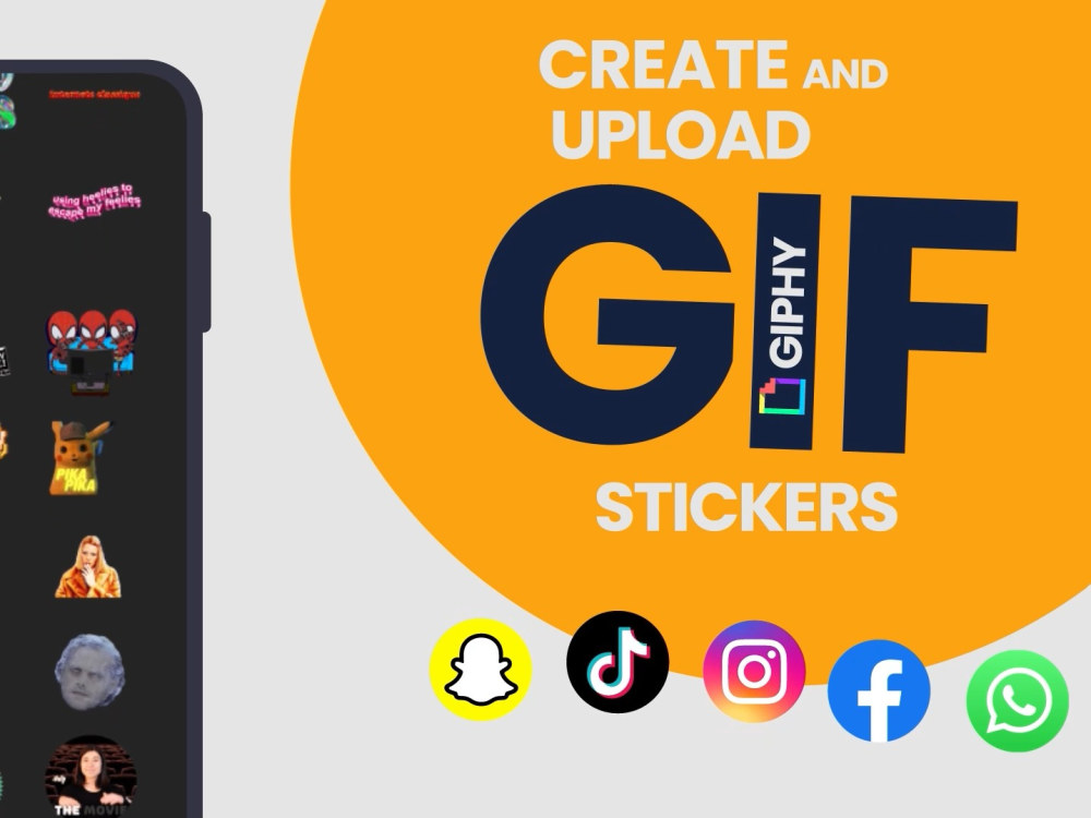 2d animated gif for giphy, instagram and social media Upwork