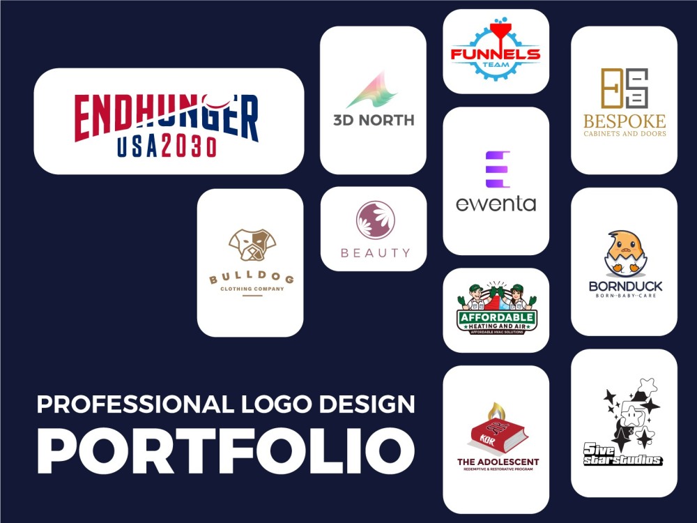 3 Simple minimal flat logos for your business | Upwork