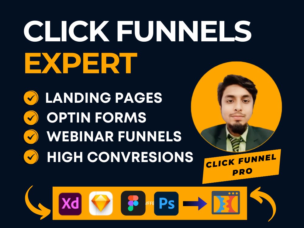 A Clickfunnel Expert, Clickfunnel Landing Page design, Clickfunnel ...