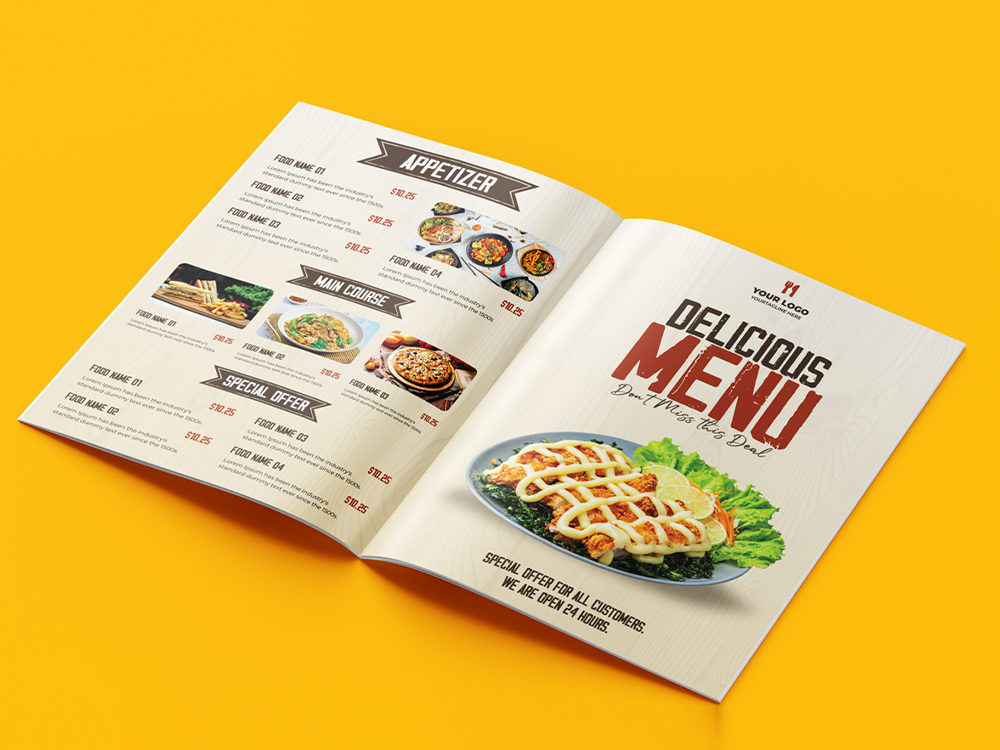 Purchase Menu Layout Eye-catching food menu, restaurant menu and menu board design | Upwork