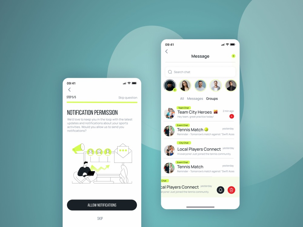 The MOBILE APP (telegram app) OIS and Android from UX/UI designer | Upwork