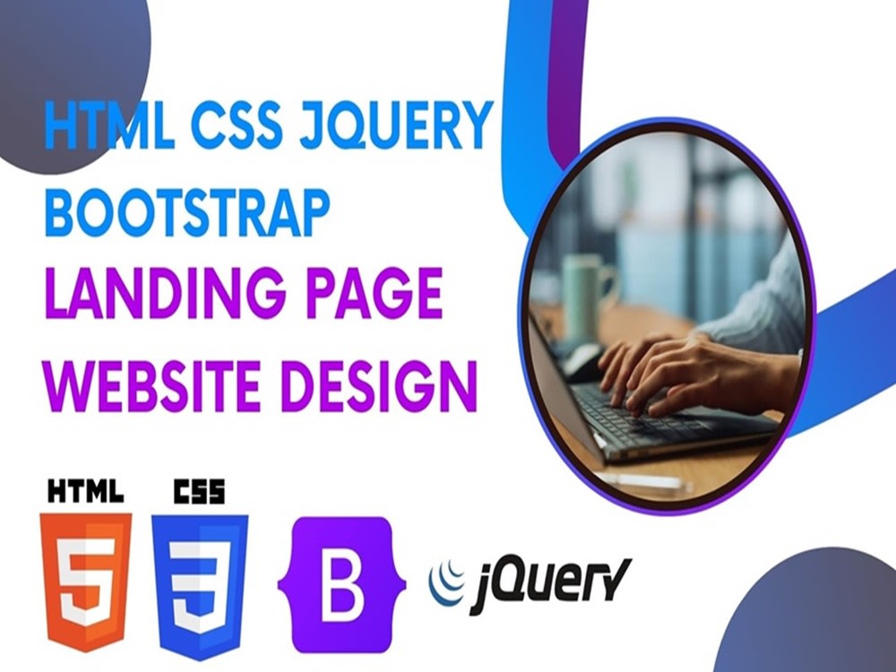 A unique html css jQuery bootstrap landing page website design | Upwork