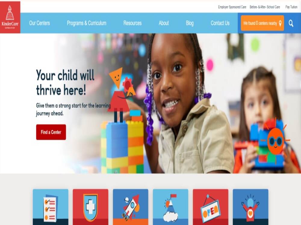 A kindergarten, daycare, preschool, childcare website Upwork