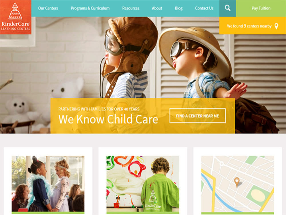 A kindergarten, daycare, preschool, childcare website Upwork