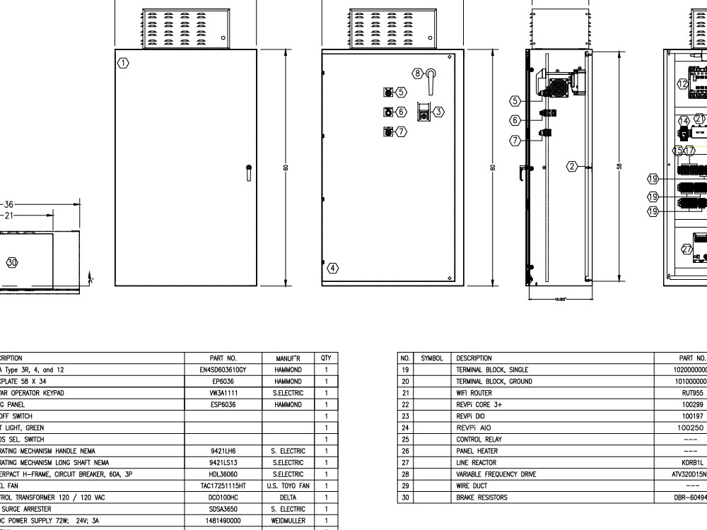 Panel Layout, Electrical component wiring, Bill of Materials (BOM) | Upwork