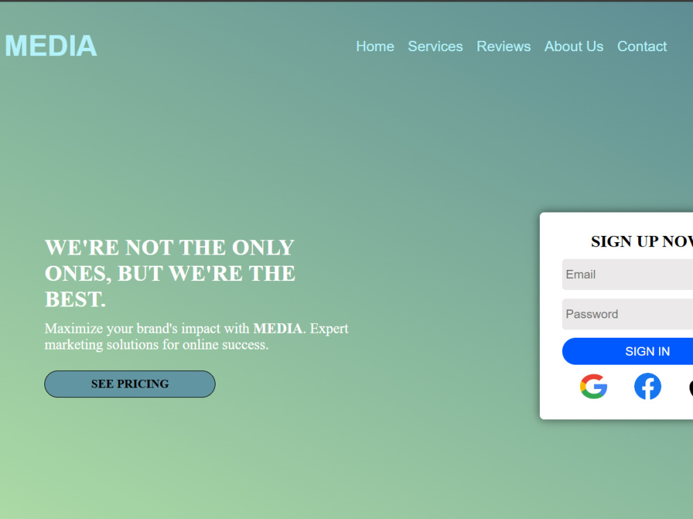 A modern HTML&CSS landing page | Upwork