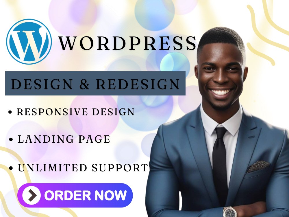 A wordpress website design, redesign website development or clone ...