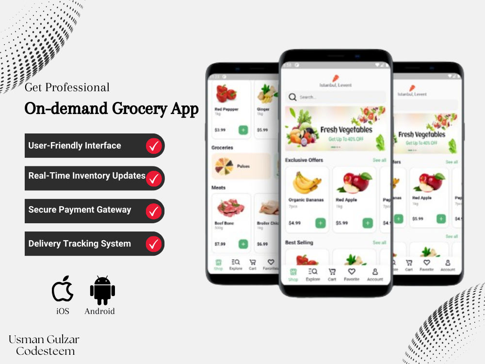 Ondemand Grocery App Like Instacart Kroger Walmart Bigbasket