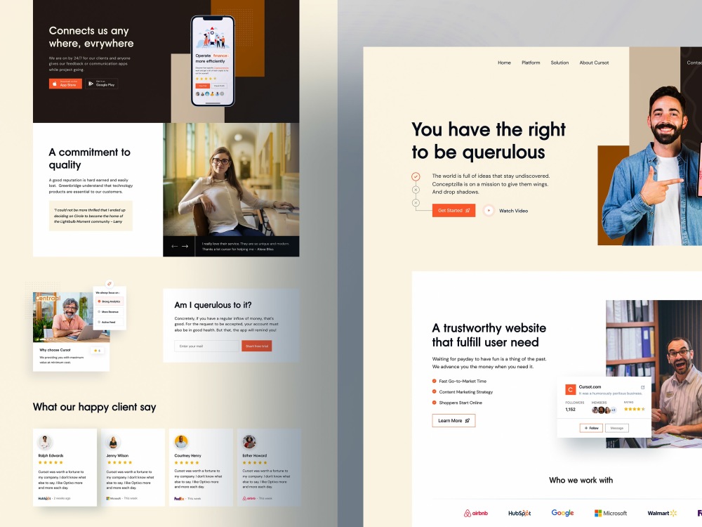 A modern Landing Page | Website UI UX | App UI UX Design | Figma| | Upwork