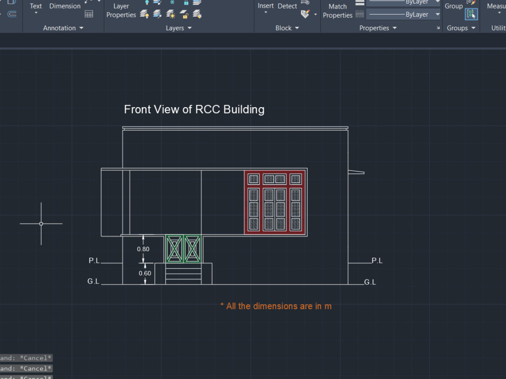 Detailed Plan and Elevations of a RCC Building | Upwork