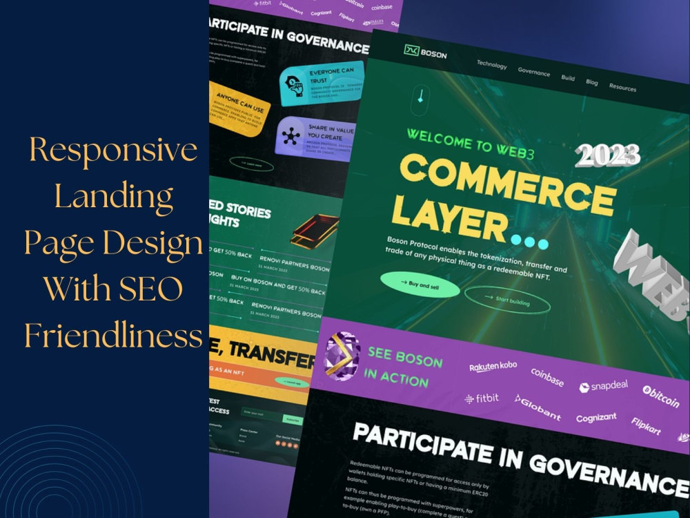 A responsive WordPress landing page or website design using Elementor ...