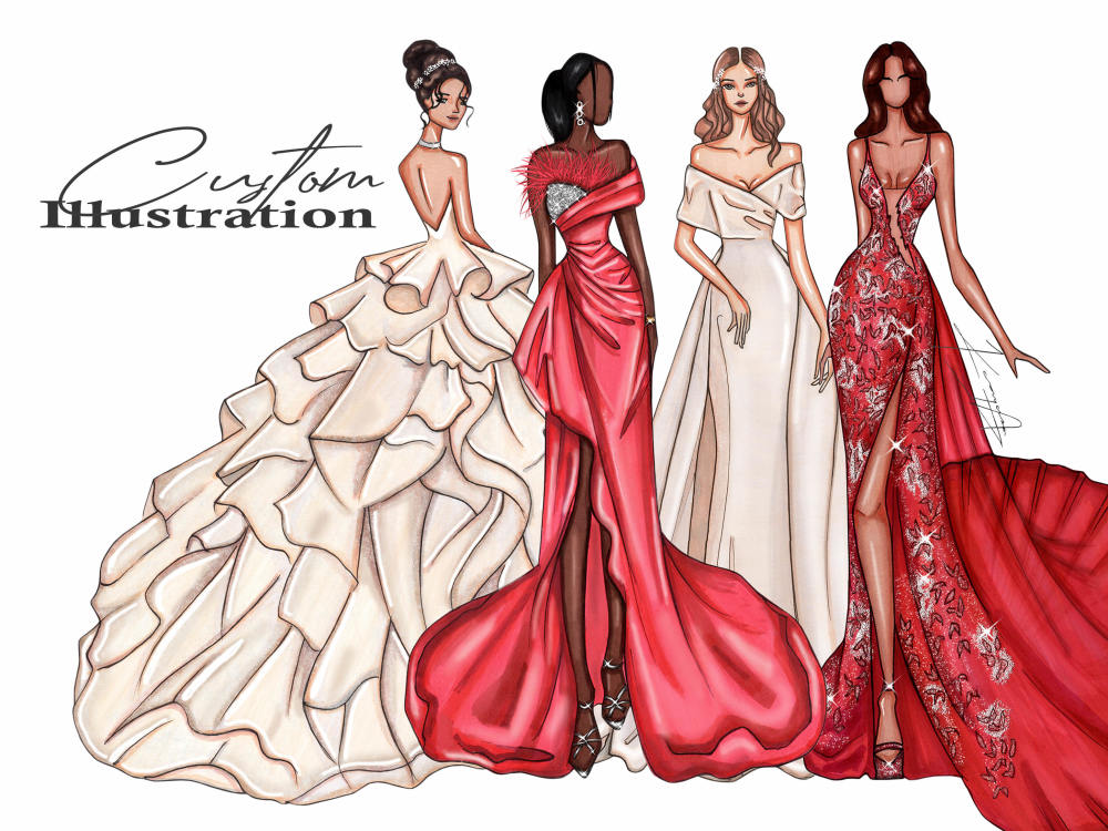 Stunning high quality fashion illustrations | Upwork
